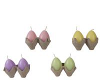 Kaars ei d4,5h6,4 cm a4 2st Decoris - Decoris