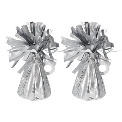 Ballon gewichtjes - 2x - mat zilver - 170 gram - helium ballontrosjes