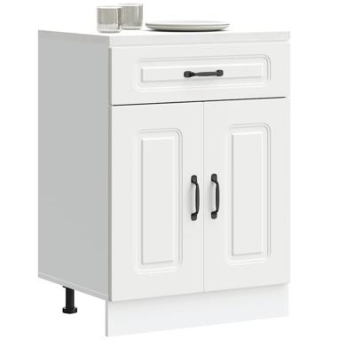 Keuken onderkast Kalmar bewerkt hout wit
