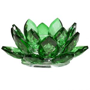 Lotus Kaarshouder van Kristalglas - Groen