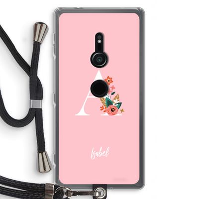 Pink Bouquet: Sony Xperia XZ2 Transparant Hoesje met koord