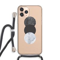 Marmeren cirkels: iPhone 11 Pro Transparant Hoesje met koord Marmeren cirkels: iPhone 11 Pro Transparant Hoesje met koord