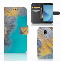 Samsung Galaxy J5 2017 Bookcase Marble Blue Gold