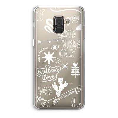 Good vibes: Samsung Galaxy A8 (2018) Transparant Hoesje