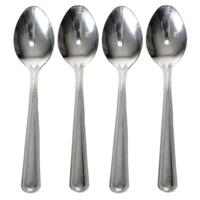 Gerimport Koffielepels - 4x - theelepels - RVS - 11 cm - dessertlepeltjes