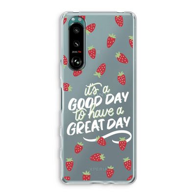 Don't forget to have a great day: Sony Xperia 5 III Transparant Hoesje