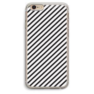 Strepen zwart-wit: iPhone 6 Plus / 6S Plus Transparant Hoesje