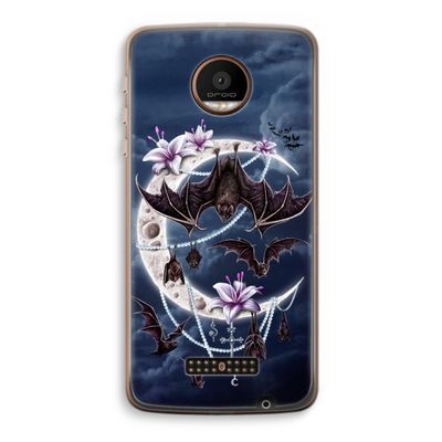Vleermuizen Maan: Motorola Moto Z Force Transparant Hoesje