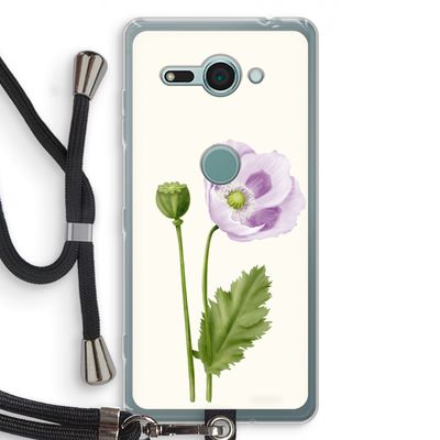 Purple poppy: Sony Xperia XZ2 Compact Transparant Hoesje met koord