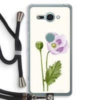Purple poppy: Sony Xperia XZ2 Compact Transparant Hoesje met koord