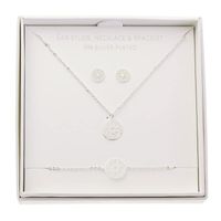 Zilveren Sieraden Set - Mandala van Geluk - 999 verzilverd - thumbnail