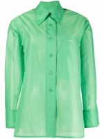 Low Classic chemise boutonnée à effet de transparence - Vert