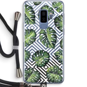 Geometrische jungle: Samsung Galaxy S9 Plus Transparant Hoesje met koord