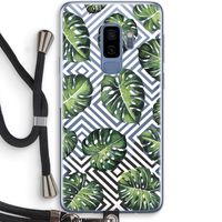 Geometrische jungle: Samsung Galaxy S9 Plus Transparant Hoesje met koord