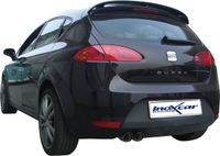 InoxCar uitlaat passend voor Seat Leon 1P 2.0 TFSi Cupra (240pk) 2005- 2x76mm Racing IXSELE16RA