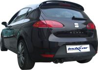 InoxCar uitlaat passend voor Seat Leon 1P 2.0 TFSi Cupra (240pk) 2005- 2x76mm Racing IXSELE16RA - thumbnail