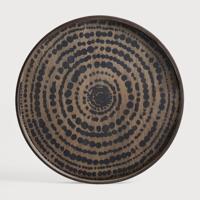 Ethnicraft Rond Dienblad 'Tribal Quest' 48cm, kleur Zwart