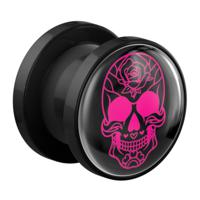 Tunnel met Magisch Doodshoofd Design Acryl Tunnels & Plugs - thumbnail