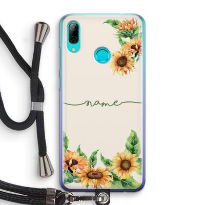 Zonnebloemen: Huawei P Smart (2019) Transparant Hoesje met koord