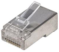 Intellinet Kabel Intellinet verpakking van 100 stuks Cat5e modulaire RJ45-stekkers STP 3-voudige klem voor massieve draad 100 stekkers in pot 790574