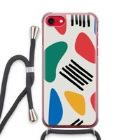 Illustratieve pop 1: iPhone SE 2020 Transparant Hoesje met koord