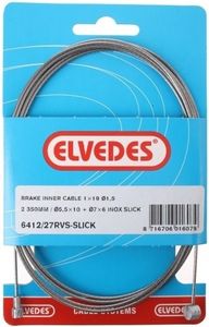 Elvedes Rem binnenkabel 2350mm RVS / Slick ø1,5mm V-nippel en T-nippel (op kaart)