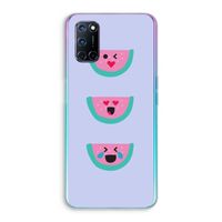 Smiley watermeloen: Oppo A92 Transparant Hoesje