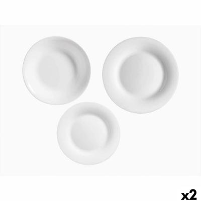 Serviesset Vivalto F-LP100-80-85 Wit Opaal glas (2 Stuks)