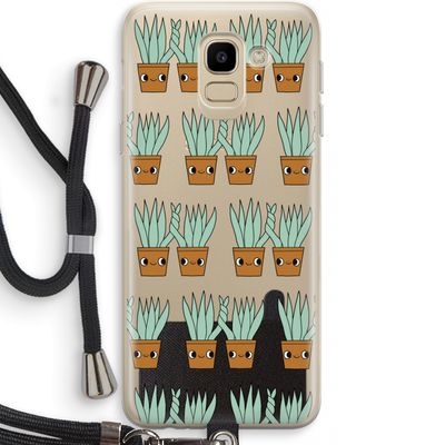Sansevieria: Samsung Galaxy J6 (2018) Transparant Hoesje met koord