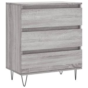 The Living Store Dressoir Opbergkast - 60x35x70 cm - Grijs Sonoma Eiken - Bewerkt Hout en IJzer