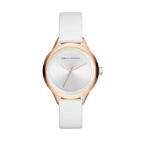 Horlogeband Armani Exchange AX5604 Leder Wit 16mm
