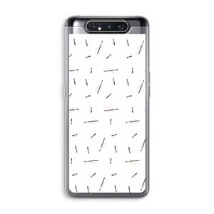 Hipster stripes: Samsung Galaxy A80 Transparant Hoesje