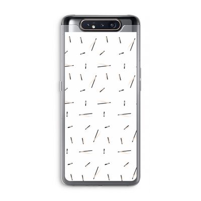 Hipster stripes: Samsung Galaxy A80 Transparant Hoesje