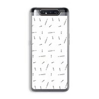 Hipster stripes: Samsung Galaxy A80 Transparant Hoesje