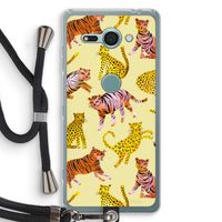 Cute Tigers and Leopards: Sony Xperia XZ2 Compact Transparant Hoesje met koord