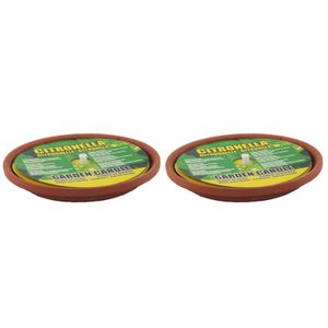 Citronella kaars in terracotta schaaltje - 3x - 3 branduren - citrusgeur