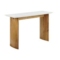 Wandtafel Home ESPRIT Wit Bruin Marmer Mangohout 120 x 38 x 77 cm