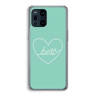Best heart pastel: Oppo Find X3 Transparant Hoesje