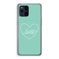 Best heart pastel: Oppo Find X3 Transparant Hoesje