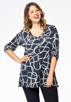 Yoek Tuniek flare met knopen SAILOR | Blauw | Maat 46/48