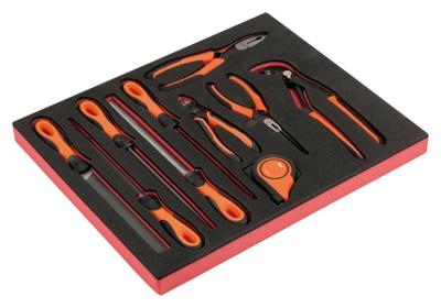 Bahco Foaminlay Fit&Go 2/3 met vijlen | tangen en rolbandmaat - 10-delig - FF1F5001