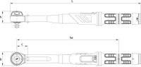 Gedore DMK 100 2641232 Momentsleutel 1/2 (12.5 mm) 20 - 100 Nm - thumbnail