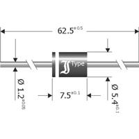 Diotec Schottky barrière gelijkrichter diode SB840 DO-201 40 V 8 A