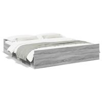 Bedframe met lades bewerkt hout grijs sonoma eiken 180x200 cm