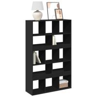 Boekenkast 100x33x156,5 cm bewerkt hout zwart