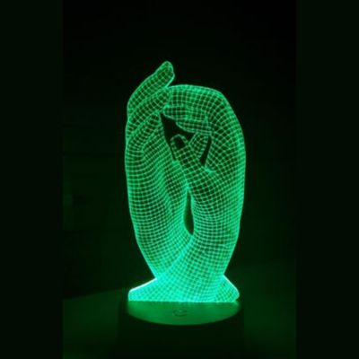 3D LED LAMP - LOVE HANDS - Ontwerp-zelf.nl
