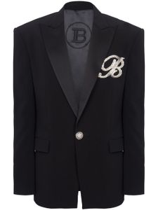 Balmain blazer à simple boutonnage - Noir