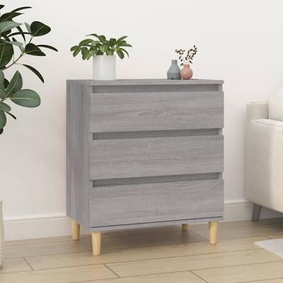 Dressoir 60x35x70 cm bewerkt hout grijs sonoma eikenkleurig
