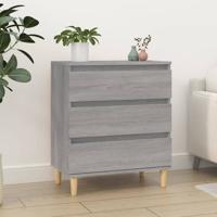 Dressoir 60x35x70 cm bewerkt hout grijs sonoma eikenkleurig - thumbnail