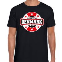 Have fear Denmark is here / Denemarken supporter t-shirt zwart voor heren - thumbnail